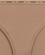 Трусы женские спорт с высокой посадкой Atlantic, набор из 3 шт., хлопок, тёмно-розовые + тёмно-бежевые+ серебристо-розовые, 3CLP-010