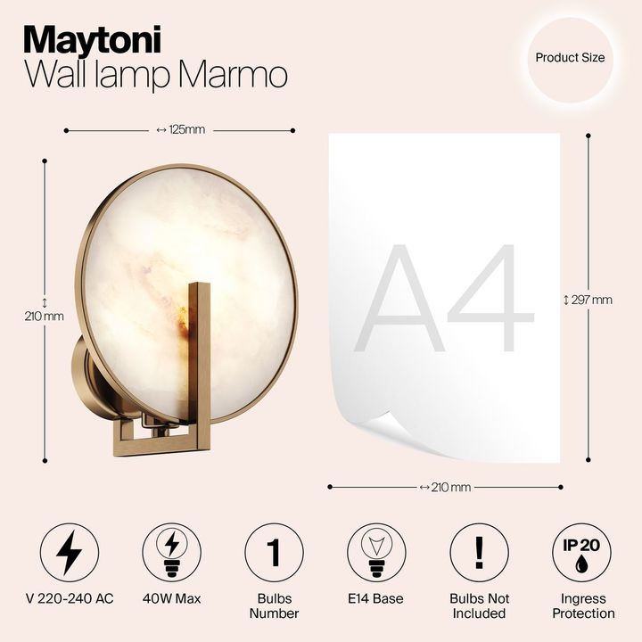 Бра Maytoni Marmo MOD099WL-01G2