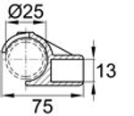 Латодержатель на трубу 63 мм диаметр 25 серый в наличии