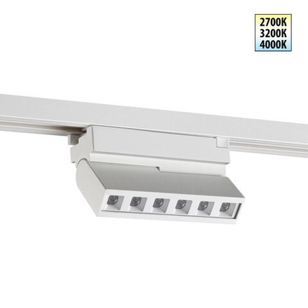 359738 PORT NT25 240 белый Светильник однофазный двухжильный трековый с переключ. цв. температуры IP20 LED 6W 180-265V 2700К/3200К/4000К EOS