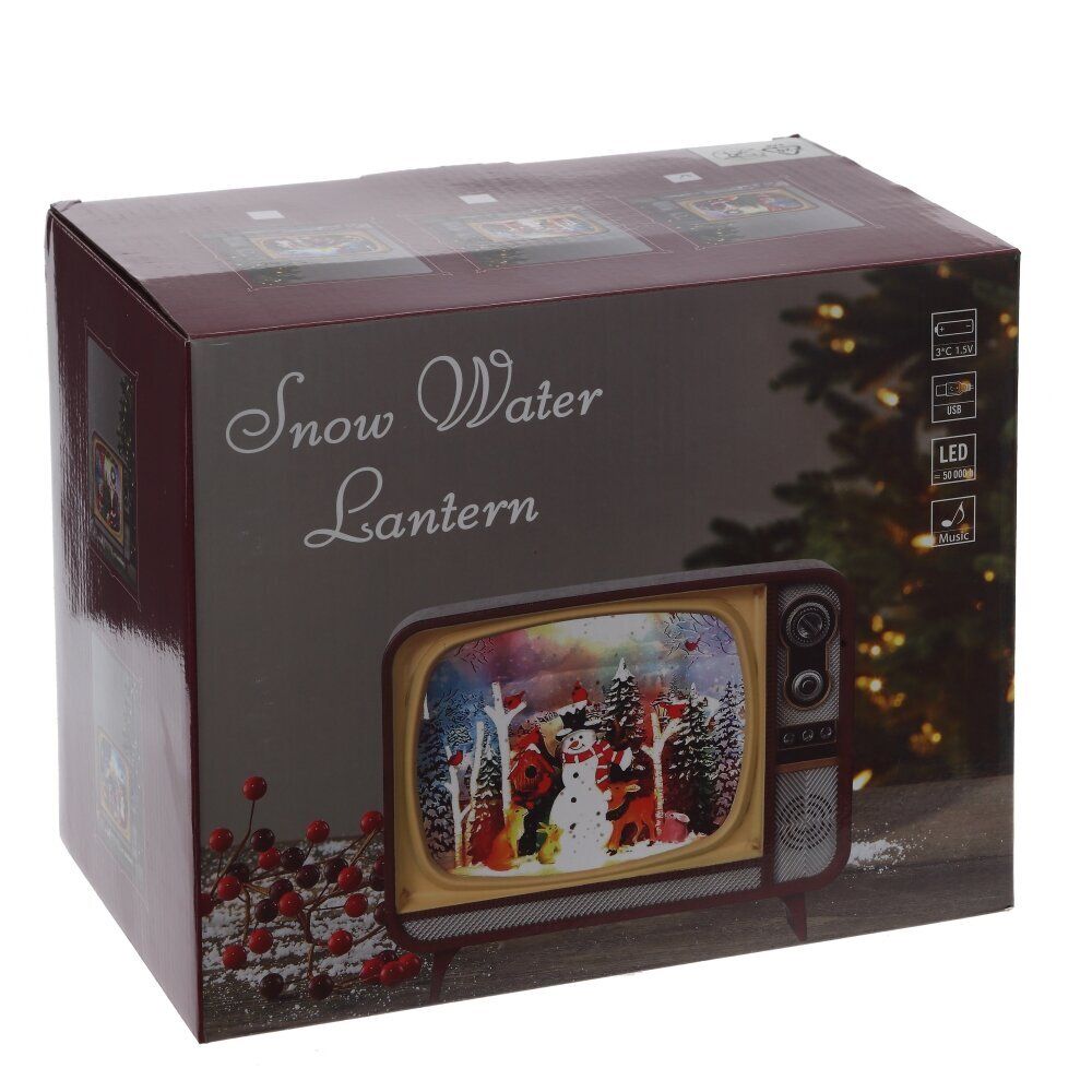 GAEM Изделие декоративное "Телевизор" (подсвет,вьюга,музыка, LR14х3 н/п +USB 100 см), L2, L21 W12 H17 см