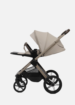 Peppy Коляска детская Monaco thermo 2 в 1 Latte (бежевый), рама серо-коричневая