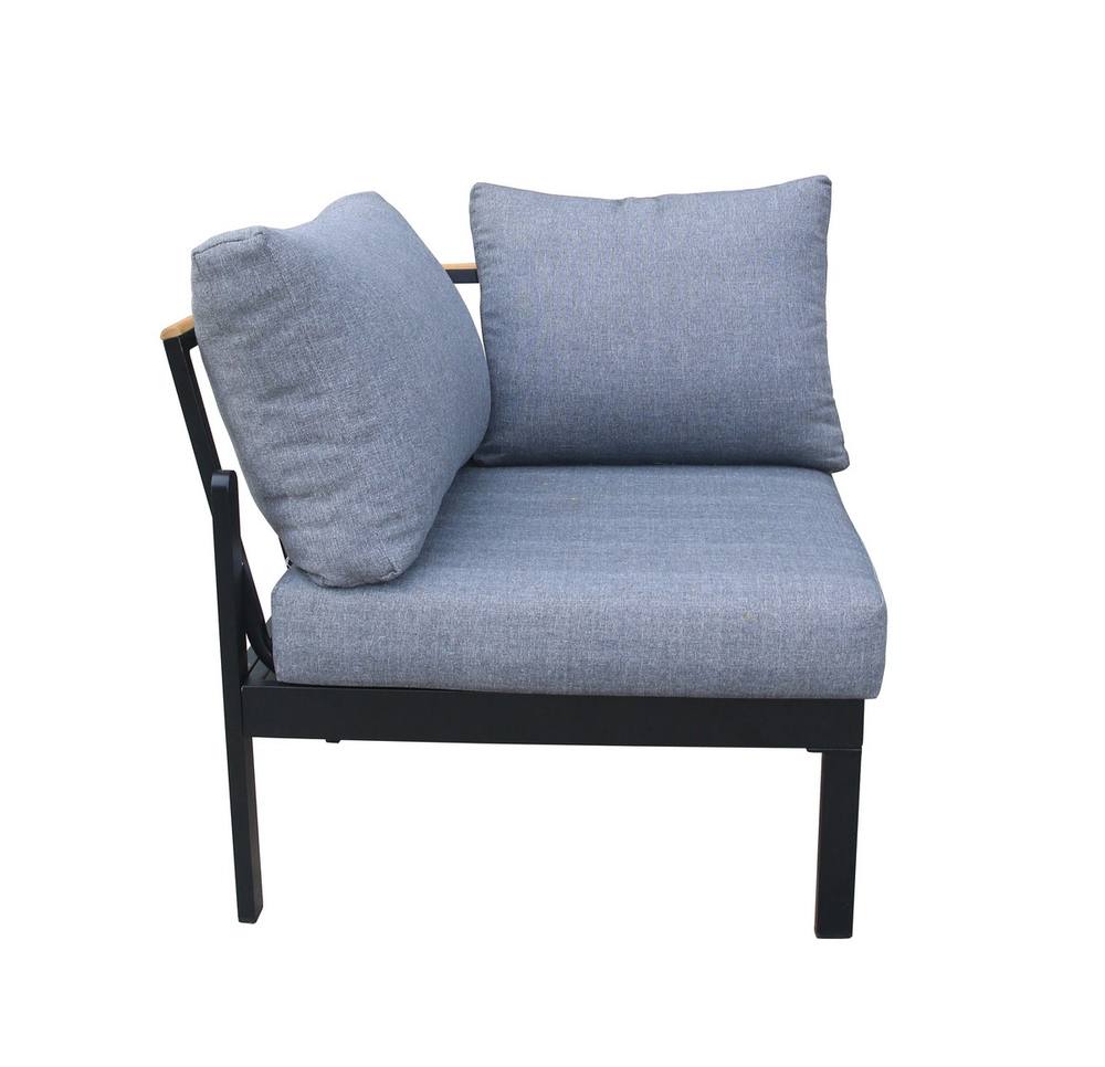 Софа из алюминия MAYA угловая темный графит