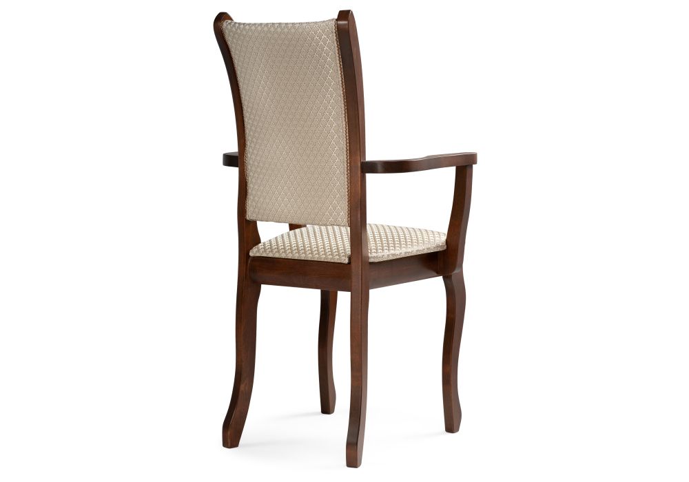 Кресло Вилмот темный орех / бежевый