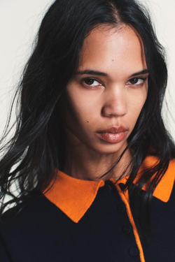 ZARA ВЯЗАНЫЙ ДЖЕМПЕР ПОЛО С КОНТРАСТНЫМ ВОРОТНИКОМ, СИНИЙ