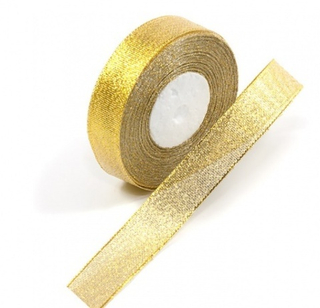 Лента Парча 1см*22,85м Золото