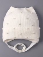 Шапка для девочки с ушками осенняя