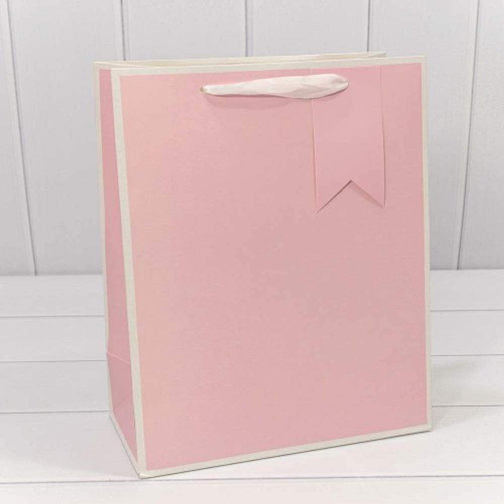 Пакет подарочный 26х32х13см Премиум однотонный в рамке (Микс)