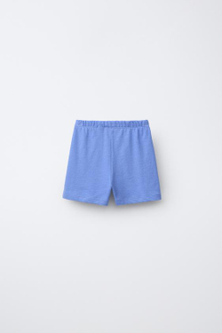 ZARA ПИЖАМА С ТЕКСТУРОЙ И ЭТИКЕТКОЙ, СИНИЙ