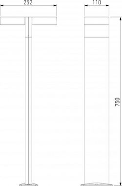 Наземный высокий светильник Elektrostandard Twin a064383