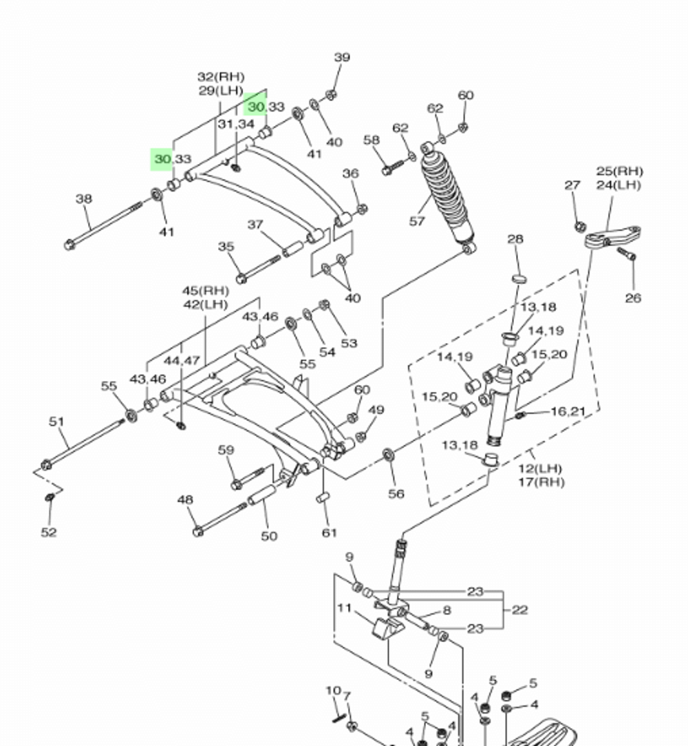 Втулка рычага Yamaha 9038116N51