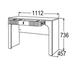 Стол туалетный Ольга-3 Дуб делано серый/сильвер Пэлас