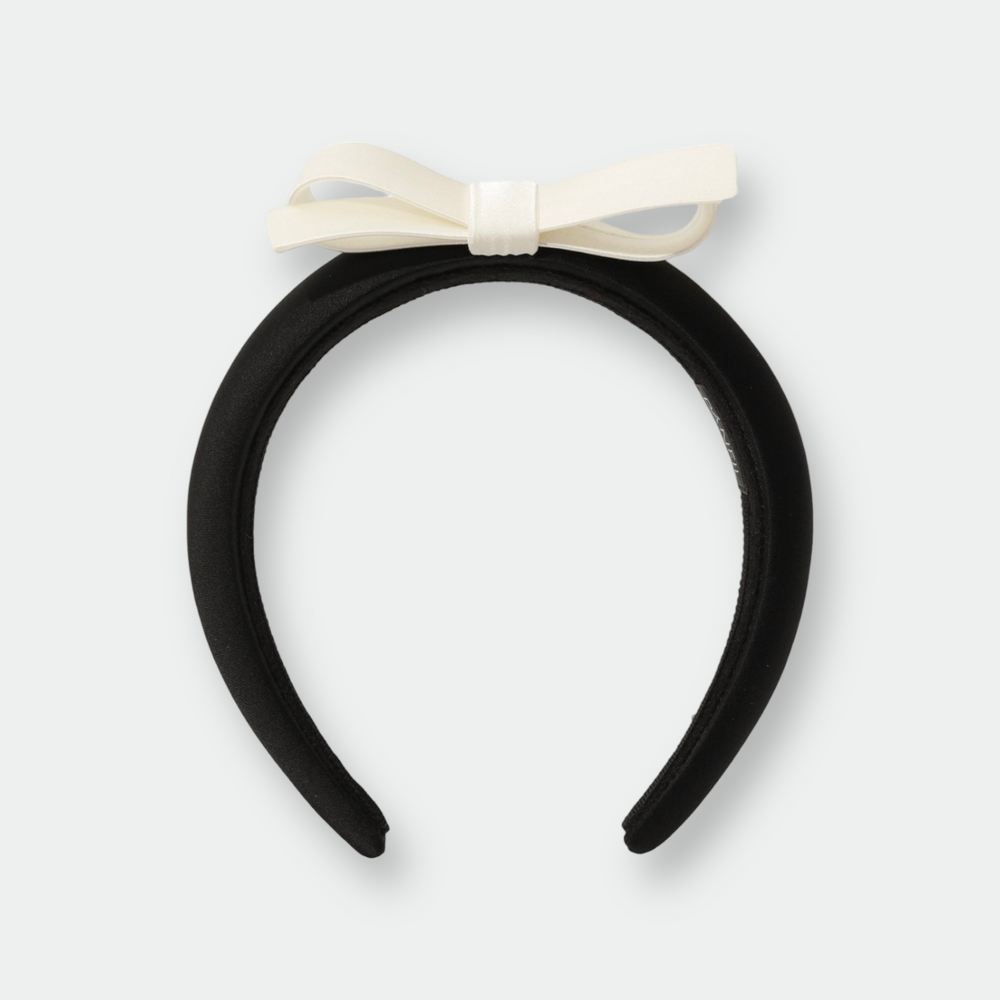 Атласный ободок с бантом