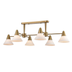 8113/6 MODERNI LN25 000 латунь/белый, металл/стекло Люстра потолочная E27 6*60W 220V CORNE