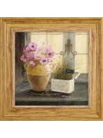 Картина настенная интерьерная в раме "под дерево" 26*26 см