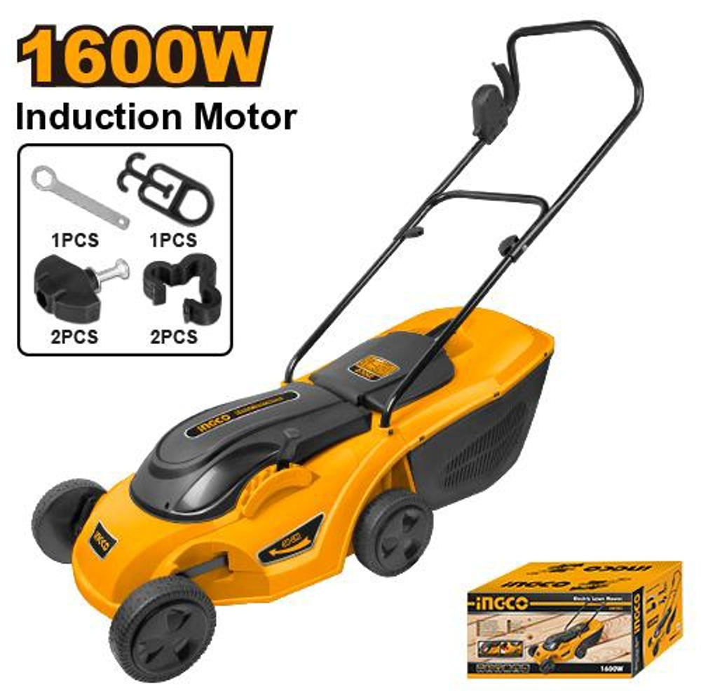 Газонокосилка электрическая INGCO LM383 INDUSTRIAL 1600 Вт 380 мм 50 л