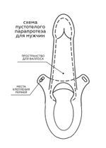 Телесный поясной парапротез - 17 см.