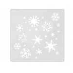 Трафарет пластик "Снежинки" 15х15 см