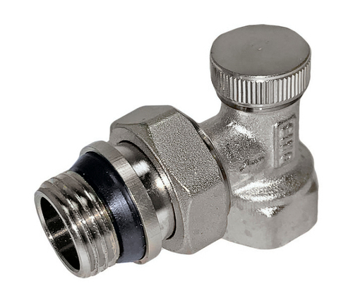 QS-3451 Кран радиаторный угловой нижний из латуни с антипротечкой