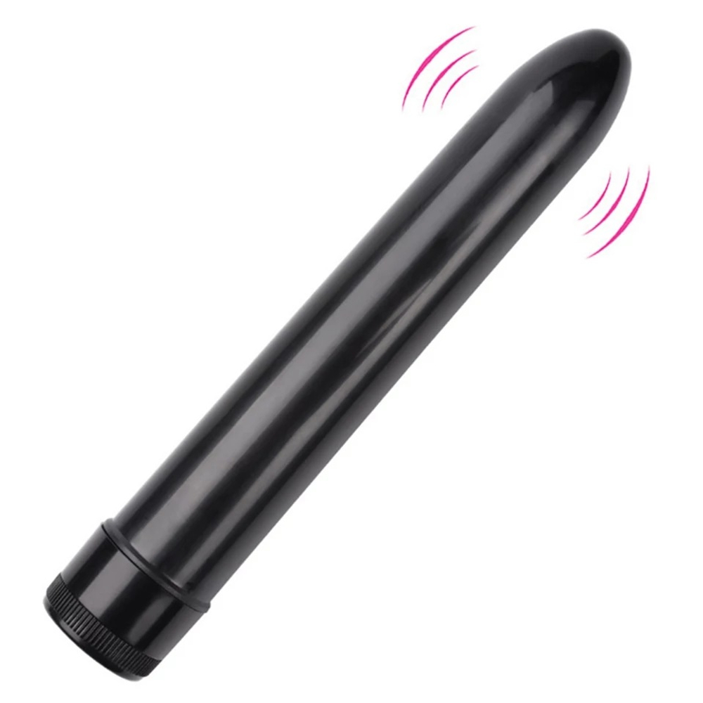Классический силиконовый вибратор 2,8 х 18 см, черный 47540-MM
