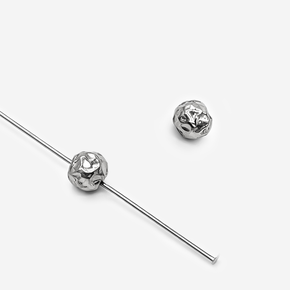 Бусина-разделитель рифленая, 5,5мм, сталь без покрытия