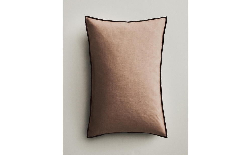 Zara Home наволочка декоративная из льна, розовый, 40x60 см · 5359/008