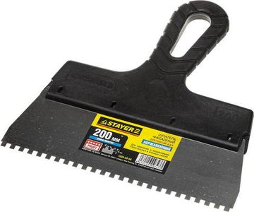 Шпатель STAYER PROFESSIONAL зубчатый, 200мм