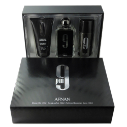 Afnan 9PM набор (edp 100 + sh/g 150 + deo 150) — парфюмерный подарочный набор для мужчин.