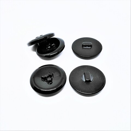 Пуговицы №777, на ножке, 34мм, цв.черный со стразами (CB L-099)