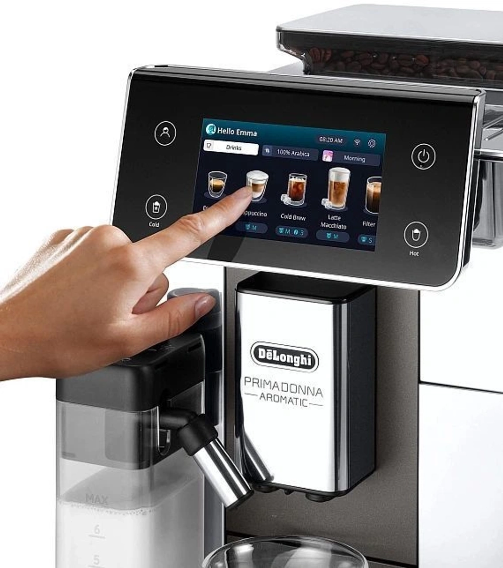 Кофемашина Delonghi Primadonna Aromatic ECAM630.75.TSM 1450Вт серебристый/черный