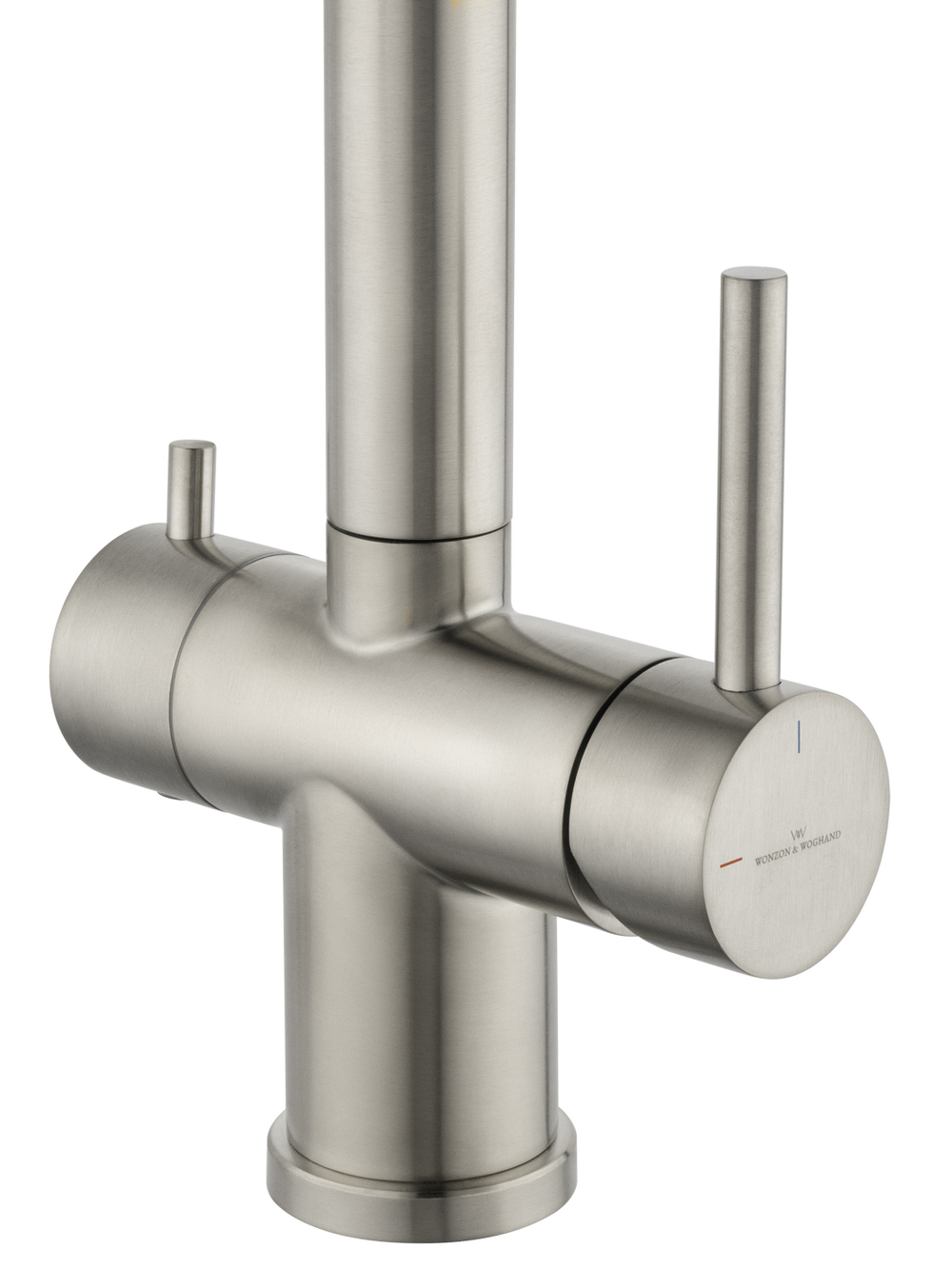 Смеситель для кухни с гибким изливом и подключением фильтра WONZON & WOGHAND, Брашированный никель (WW-88458009-BN)