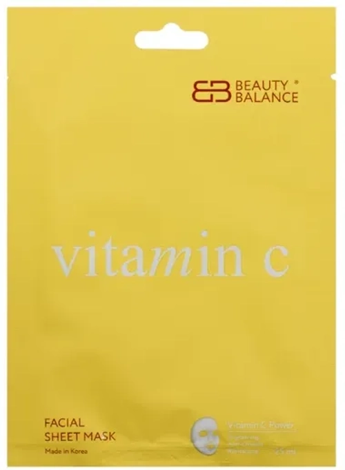 Beauty Balance Facial Sheet Mask Vitamin C Тканевая маска с витамином С