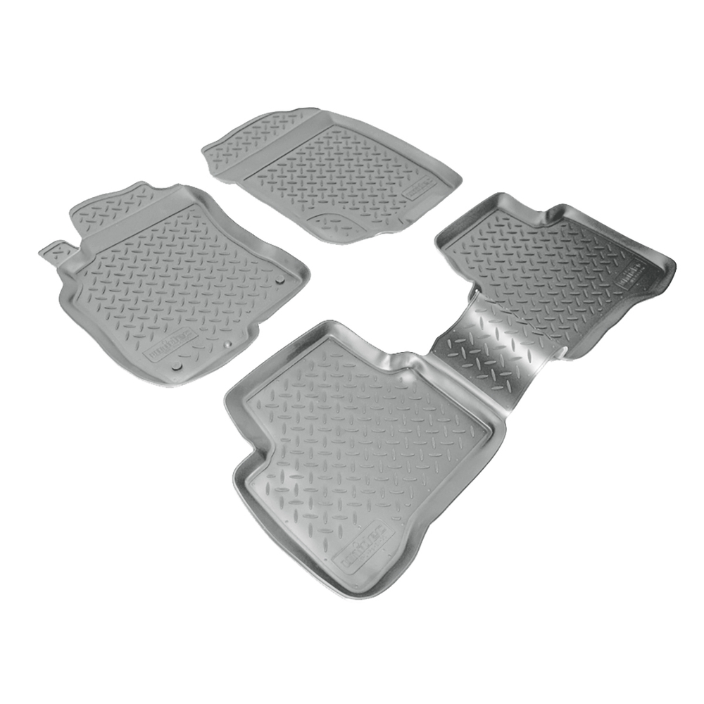 Ковры в салон Norplast/Unidec для Nissan X-Trail (2001-2007)Полиуретан,Серый, арт.NPL-Po-61-80-G