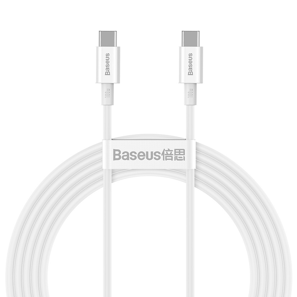 Type-C Кабель Baseus Superior Series Fast Charging Data Cable Type-C to Type-C 100W 2m - White