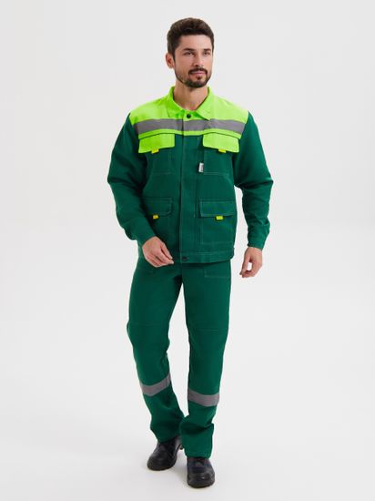 Костюм "Нова" полукомбинезон (зеленый/лимон)