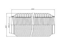 Гофра глушителя 60x200 мм WireFlex UNIO EXP-60200W