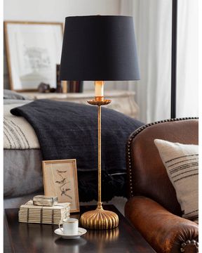 Настольная лампа “Грант” с черным абажуром