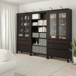 Комбинация для хранения - IKEA HEMNES, 270х37х197 см, черно-коричневый, ХЕМНЭС ИКЕА