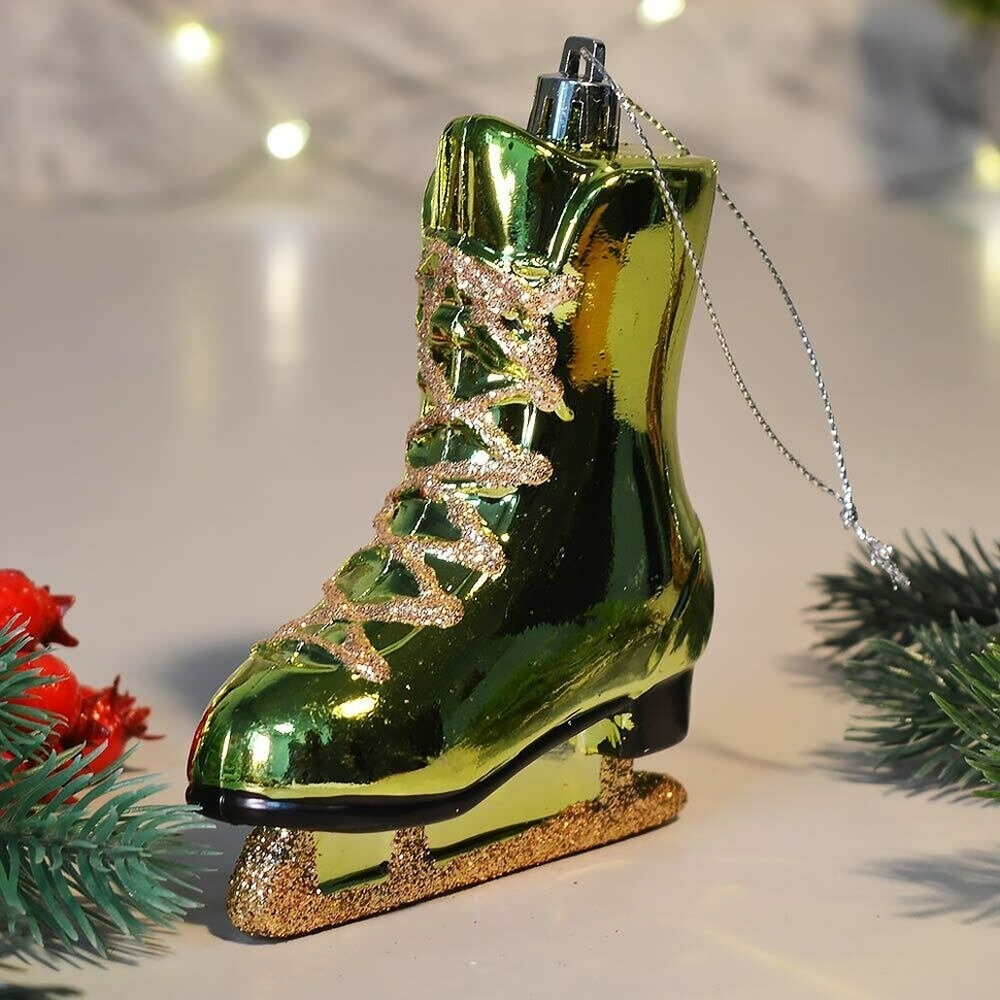 Елочная игрушка "Сказочный конек" 8,5*3,5*11см, зеленый