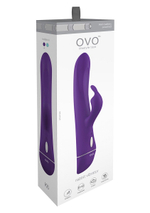 Фиолетовый вибратор OVO K6 с клиторальным стимулятором (Цвет: фиолетовый)