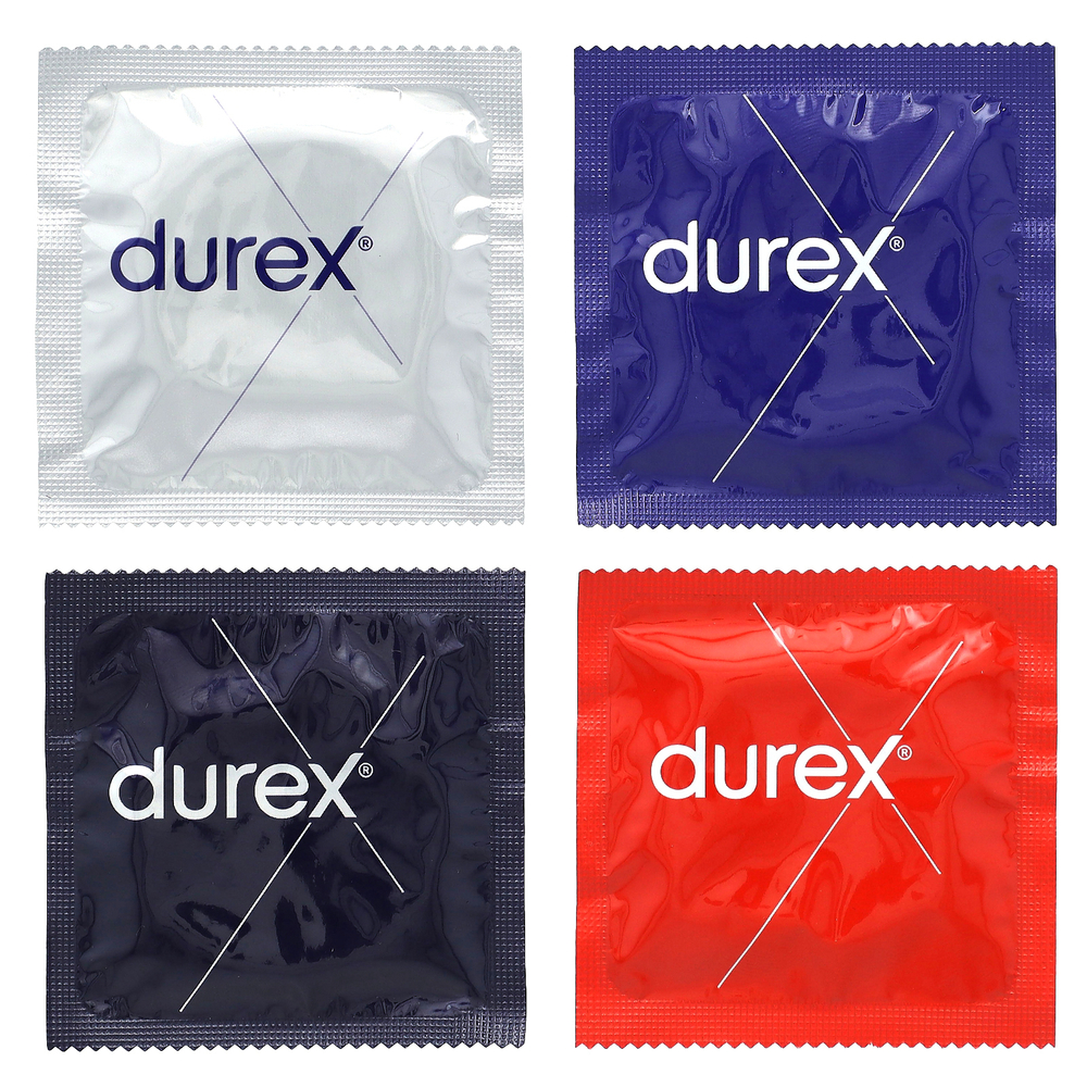 Durex, Pleasure Pack, Regular Fit, 24 латексных презерватива