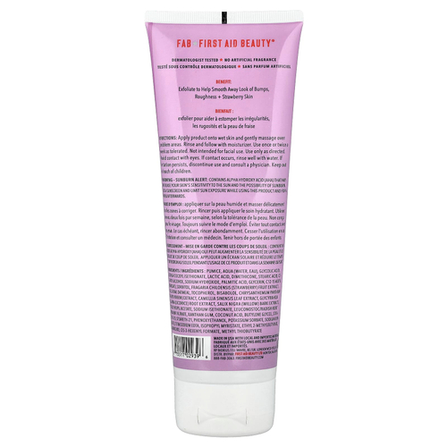 First Aid Beauty, Bump Eraser, скраб для тела, с 10% АГК, свежая клубника, 226 г (8 унций)