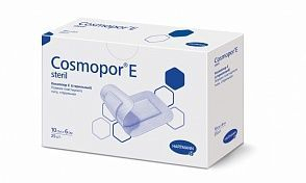 COSMOPOR E  steril - Самоклеящиеся послеоперац. повязки: 10 х 6 см; 25 шт.