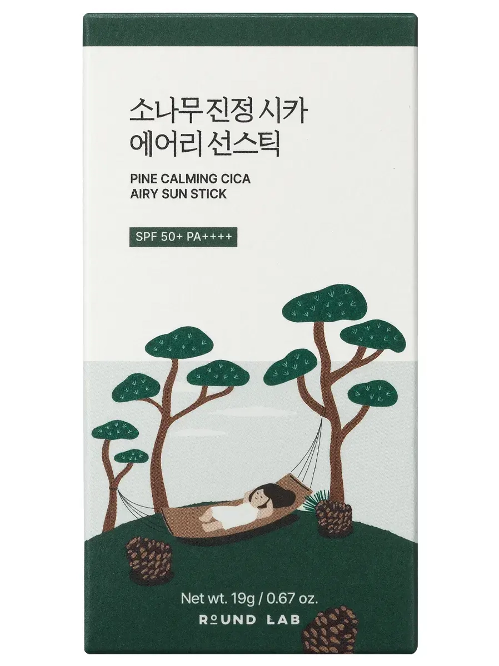 Round Lab Солнцезащитный стик с сосной и центеллой для проблемной кожи Pine Calming Cica Airy Sunstick 19 гр