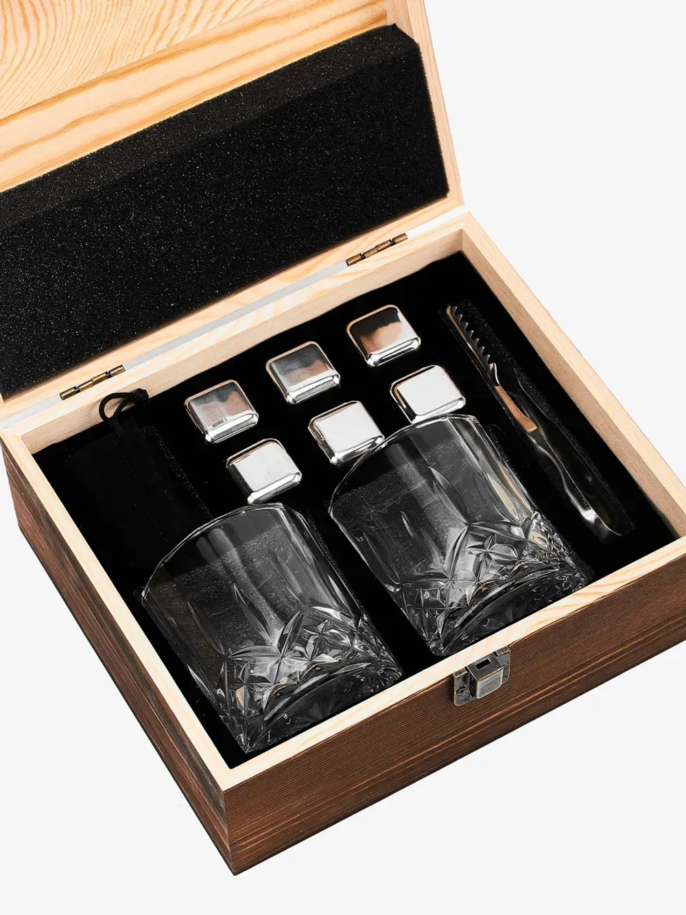 Набор бокалов для виски с нержавеющими кубиками в подарок