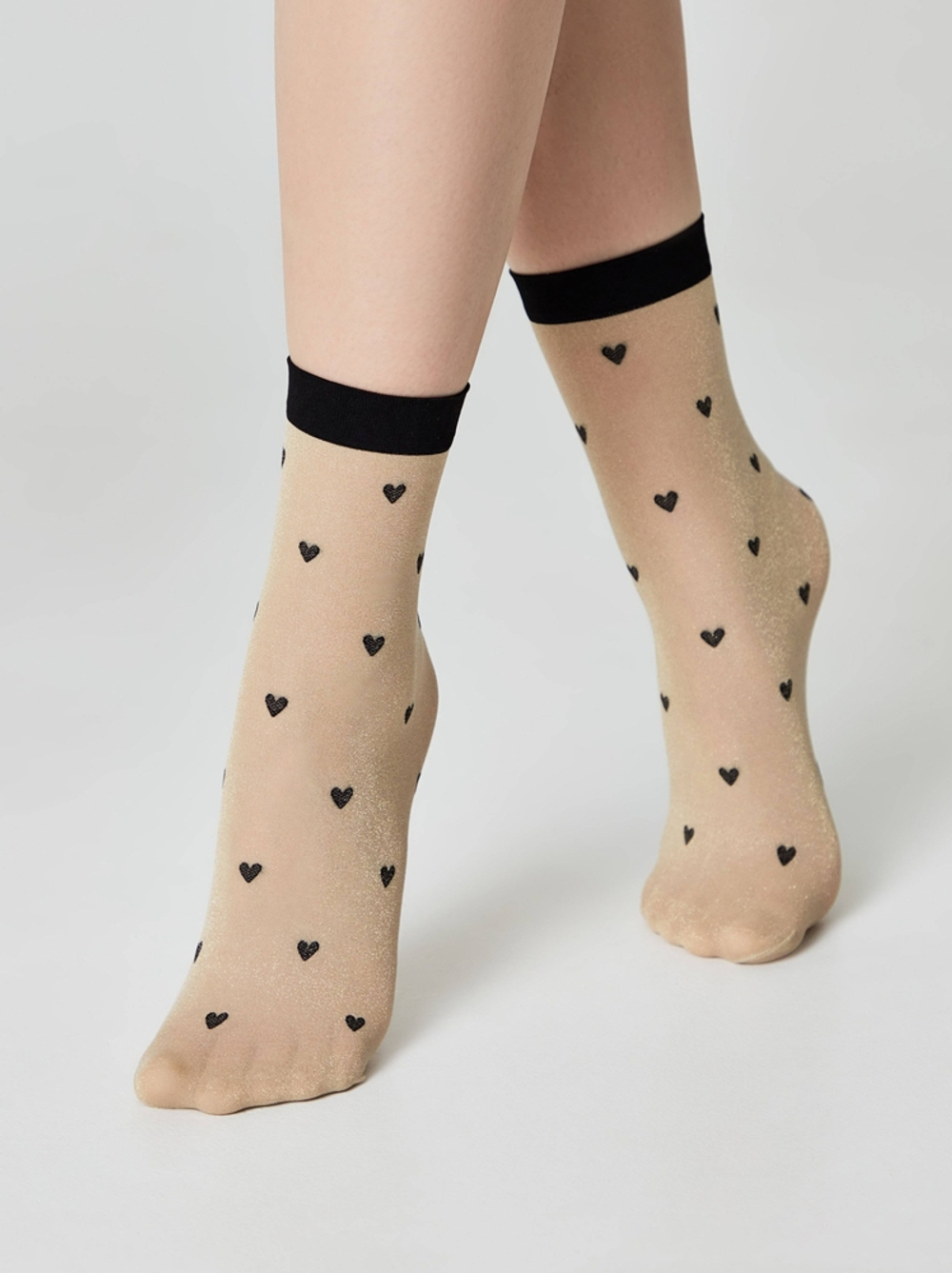 CONTE FANTASY Сияющие носки с объемными рисунками «Hearts»