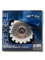 Колпаки на колеса гибкие с эмблемой FIAT Ducato R15 4 шт