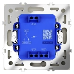 Проходной переключатель встраиваемый VOLTUM S70 одноклавишный с подсветкой 10А, (сталь)