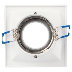 Светильник встраиваемый алюминиевый ЭРА KL101 WH под лампу MR16 GU5.3 белый | Алюминиевые встраиваемые светильники