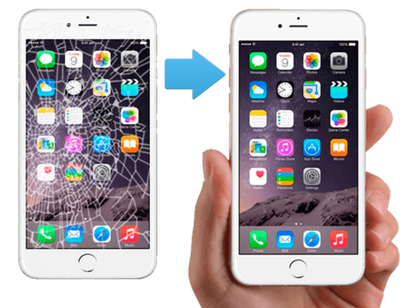 Замена разбитого стекла на дисплее iPhone 6, 6 Plus